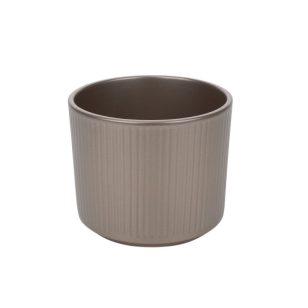Pezsgő színű Stripes hengerkaspó 12-16cm