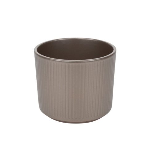 Pezsgő színű Stripes hengerkaspó 12-16cm
