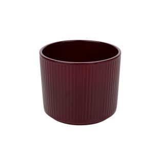 Lila színű Stripes hengerkaspó 12cm