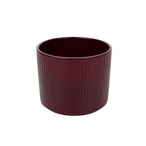 Lila színű Stripes hengerkaspó 12cm