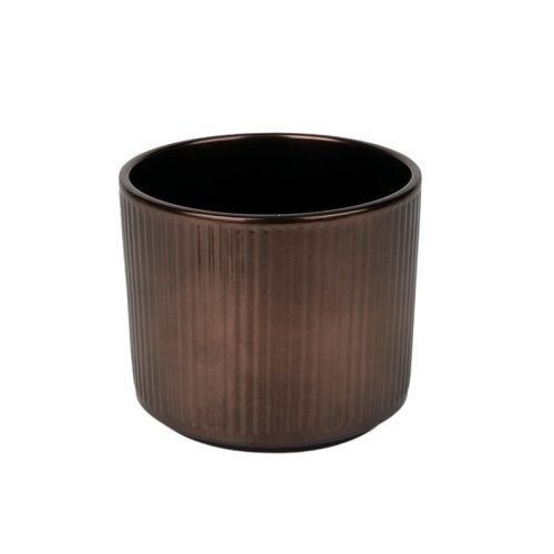 Bronz színű Stripes hengerkaspó 12-16cm