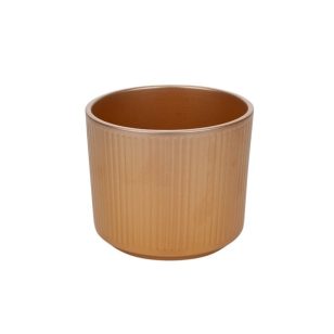 Arany színű Stripes hengerkaspó 12-16cm
