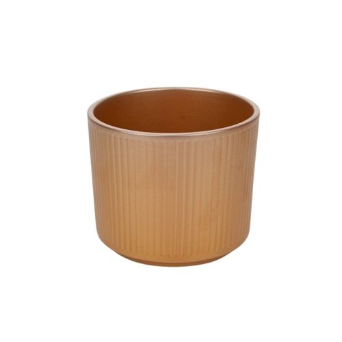 Arany színű Stripes hengerkaspó 12-16cm
