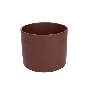 Tejeskávé színű Stripes hengerkaspó 12-16cm