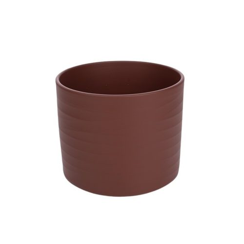 Tejeskávé színű Stripes hengerkaspó 12-16cm