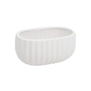 Fehér színű Deco ovális tál 18x11cm