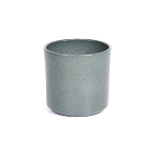 Zöld mázas Cylindro hengerkaspó 12-13cm