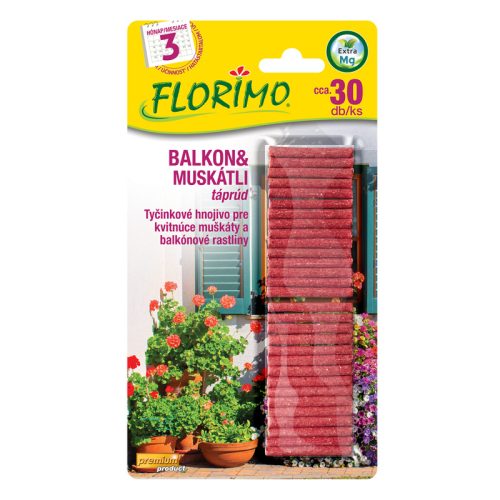 Balkon és muskátli táprúd Florimo 30db